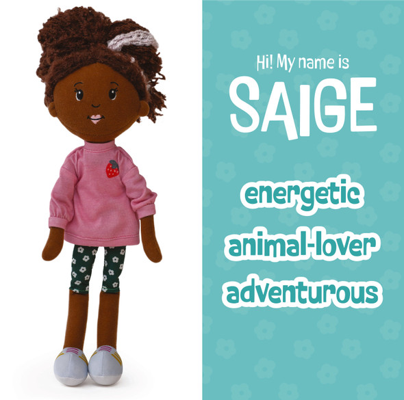 OakridgeStores.com | Manhattan Toy - Groovy Girls Doll Saige, Brown Skin & Black Hair - Imaginative Role Play Soft Doll - 172540 011964534463