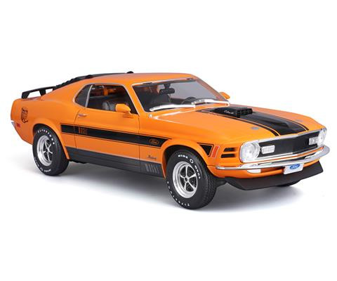 OakridgeStores.com | Maisto - 1/18 1970 Ford Mustang Mach 1 in Orange - Diecast Model Car - 31453OR 090159314530