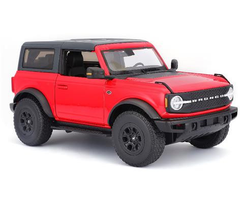 OakridgeStores.com | Maisto - 1/18 2021 Ford Bronco Wildtrak Two Door in Red - Diecast Model SUV - 31456R 090159314561