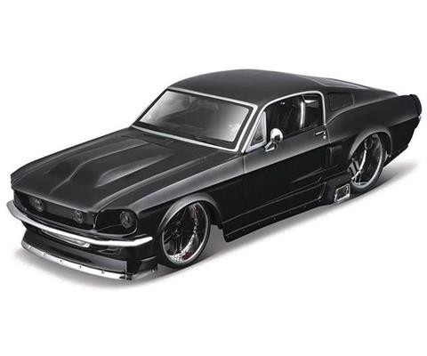 OakridgeStores.com | Maisto - 1/24 1967 Ford Mustang GT in Flat Black - Assembly Line Diecast Model Car Kit - Skill Level 2 - 39094FBK 090159070177