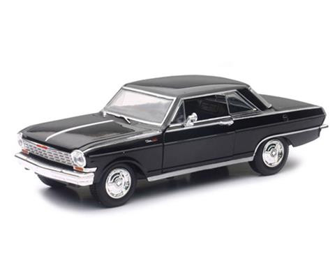 OakridgeStores.com | NEWRAY - 1/25 - 1964 Chevrolet Nova SS in Black - Diecast Model Car, Opening Doors & Hood - 71823B 093577718256