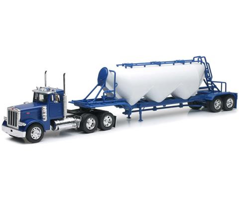 OakridgeStores.com | NEWRAY - 1/32 - Peterbilt 379 Semi Truck with Pneumatic Dry Bulk Trailer - Diecast Model Truck - SS-10583 093577105834