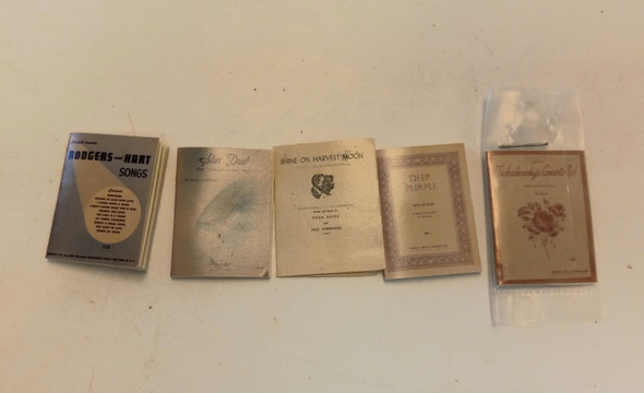 OakridgeStores.com | RESALE SHOP - 1:12 Dollhouse Miniature Piano Music Books (lot of 5) - BOST-PIANOBOOKS-LN7422