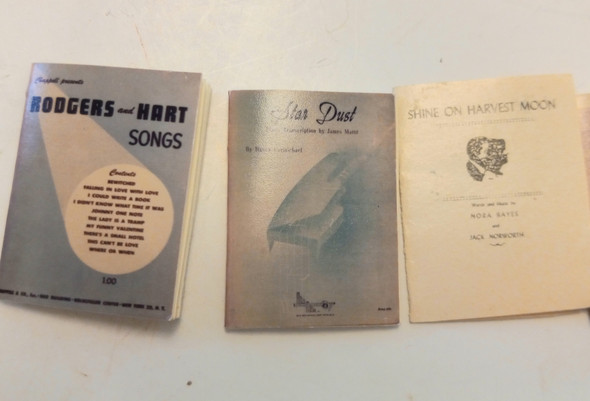 OakridgeStores.com | RESALE SHOP - 1:12 Dollhouse Miniature Piano Music Books (lot of 5) - BOST-PIANOBOOKS-LN7422