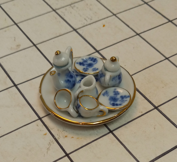 OakridgeStores.com | RESALE SHOP - Unbranded 1:12 Dollhouse White Porcelain Tea Set Bundle - BOST-WHITETEA-LN7509