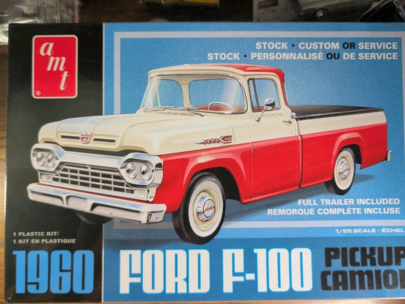OakridgeStores.com | RESALE SHOP - AMT 1:25 1960 Ford F-100 Pickup w/ Trailer 1407 - BREV-1407-NS7915 CNSG849398063828