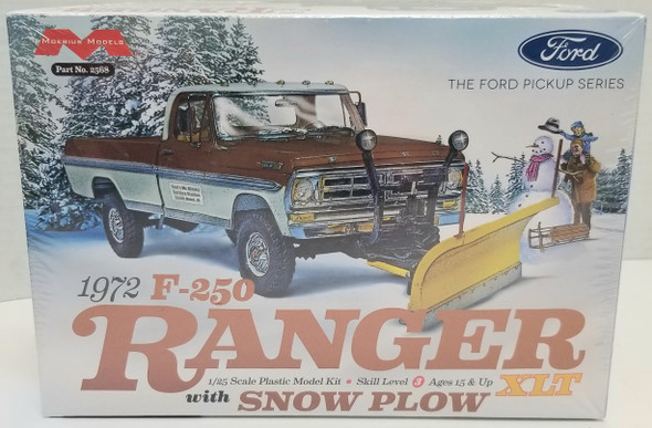 OakridgeStores.com | RESALE SHOP - Moebius 1972 Ford F-250 Ranger XLT Pickup Truck with Snow Plow 1:25 #2568 - BREV-2568-NS7872 CNSG707600125682