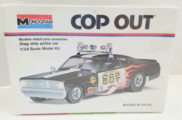 OakridgeStores.com | RESALE SHOP - Monogram Cop Out Molded In Color Drag Strip Police Car 1/24 #7504 - BREV-7504-NS7952
