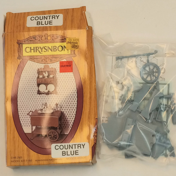 OakridgeStores.com | RESALE SHOP - Chrysnbon 1" Scale Teacart and Shelf (Country Blue) Furniture Kit #160 - DARU-F-150-CB-NOB7624