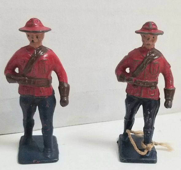 OakridgeStores.com | RESALE SHOP - VTG (2) Lincoln Logs Royal Canadian Mounted Police (RCMP) Lead Figures 2" - LRBR-2ROYAL-U7596