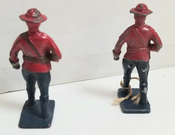 OakridgeStores.com | RESALE SHOP - VTG (2) Lincoln Logs Royal Canadian Mounted Police (RCMP) Lead Figures 2" - LRBR-2ROYAL-U7596