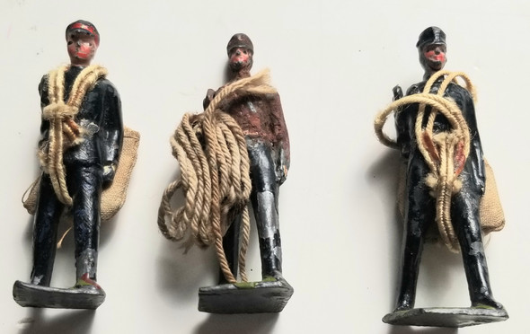 OakridgeStores.com | RESALE SHOP - Britains LTD Lot of 3 Vtg Lead Soldiers Figures with Burlap Bags - LRBR-3BRITAINS-U7621