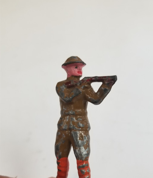 OakridgeStores.com | RESALE SHOP - VTG Unbranded (3) American Brown Leaded Soldiers 2" - LRBR-3BROWN-U7600