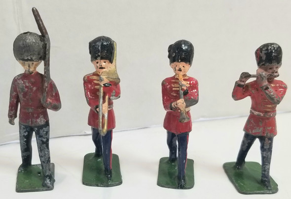 OakridgeStores.com | RESALE SHOP - VTG Lot of 4 (3) J. Hill England 3" (1) War of 1812 Grenadier Guard Lead Figures - LRBR-4SOILDER-U7591
