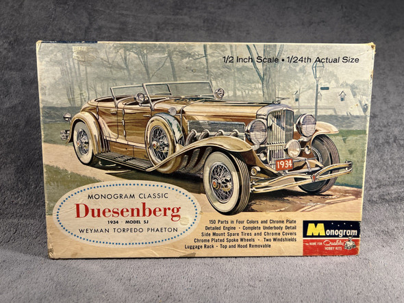 OakridgeStores.com | RESALE SHOP - Monogram Classic Duesenberg Model SJ 1934 Model Kit RARE c1963 - PAER-MGM-PC81-298-U1351
