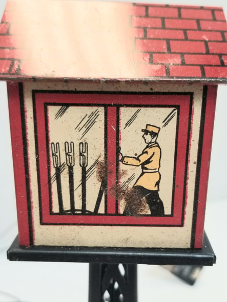 OakridgeStores.com | RESALE SHOP - Vintage Marx O Scale Tin Switchman's Train Tower Untested W/ Lionel Lockon - SCTO-SWITCHTWR-U7667