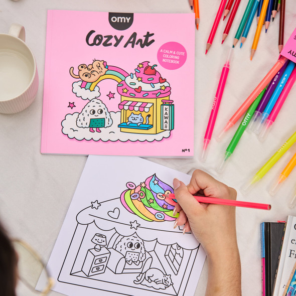 OakridgeStores.com | OMY - Cozy Art Notebook Kawaii - Coloring Notebook - COZ01 3760301405344