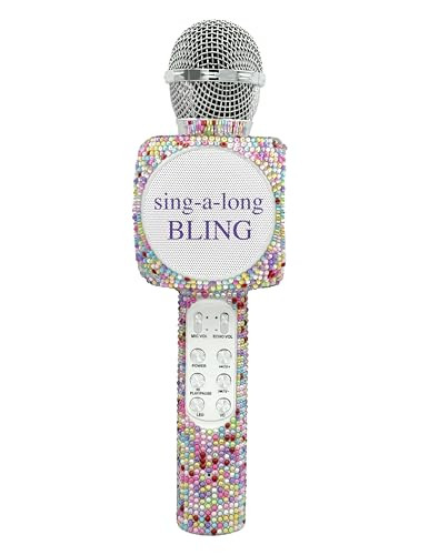 OakridgeStores.com | Wireless Express - Sing-Along Bling Bluetooth Karaoke Microphone - LED Lights, Voice Effects, Built-In Speaker - SABCONF 850030392879