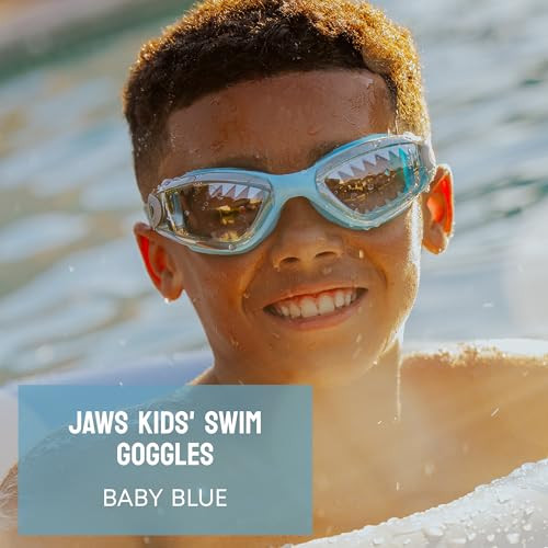 OakridgeStores.com | Bling2O - Jawsome Kids Swim Goggles - Baby Blue Tip Shark, UV & Anti-Fog, Ages 6+ - 001B-JAWS8B-6710 850294006710