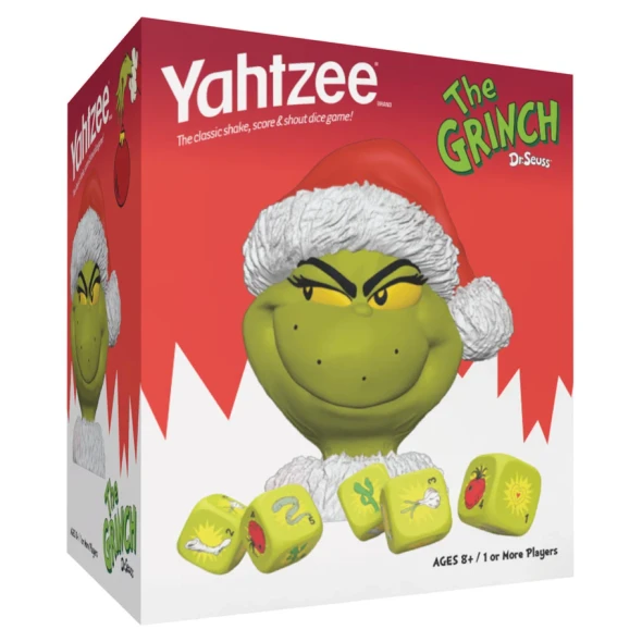 OakridgeStores.com | USAOPOLY - Yahtzee: The Grinch - Dice Game for Ages 8+ - YZ154779 700304159458