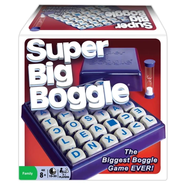 OakridgeStores.com | Winning Moves Games - Super Big Boggle - 6x6 Grid Word Game for Ages 8+, Family Game, Timer Included - 1165 714043011656
