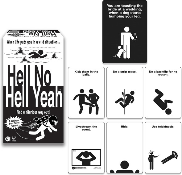 OakridgeStores.com | Winning Moves Games - Hell No, Hell Yeah - Outrageous Adult Party Card Game for Ages 18+ - 1263 714043012639