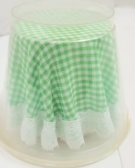 OakridgeStores.com | RESALE SHOP - Chrysnbon Dollhouse Table Skirts With Green Plaid Design - BOST-SKIRT2-LN8642