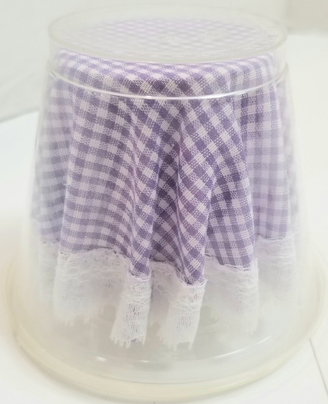 OakridgeStores.com | RESALE SHOP - Chrysnbon Dollhouse Table Skirts With Purple Plaid Design - BOST-SKIRT3-LN8643