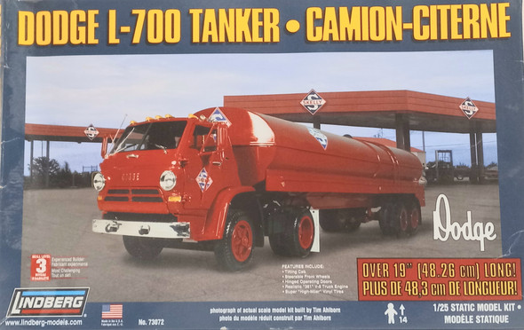 OakridgeStores.com | RESALE SHOP - Lindberg 1:25 Dodge L-700 Tanker Camion Citerne Plastic Model Kit #73072 - BREV-73072-NOB8545 CNSG858280730724