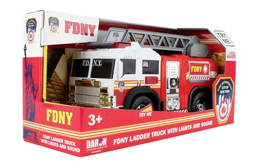 OakridgeStores.com | Daron - FDNY Ladder Truck with Lights & Sounds - Toy Vehicle for Ages 3+ - NY206005 817346025785