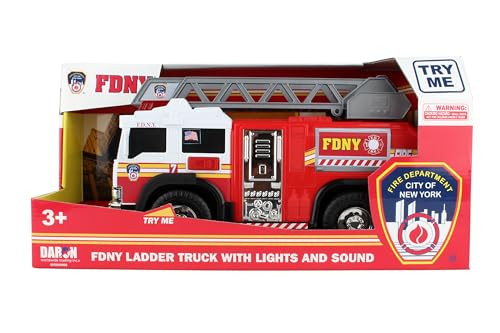 OakridgeStores.com | Daron - FDNY Ladder Truck with Lights & Sounds - Toy Vehicle for Ages 3+ - NY206005 817346025785