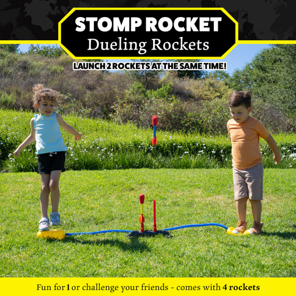 OakridgeStores.com | Stomp Rocket - Original Dueling Rocket Launcher - 2-Player STEM Outdoor Toy, 4 Rockets, Ages 5+ - 20888 795516208889