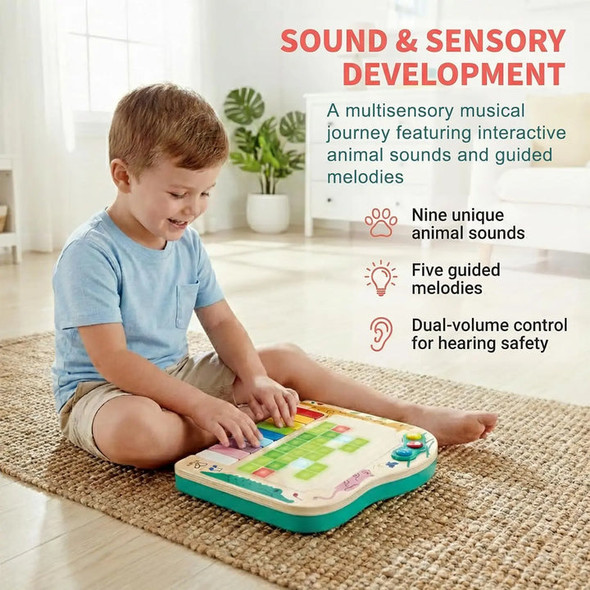 OakridgeStores.com | Hape - Pixel Piano - Interactive First Piano w/ Lights, 9 Keys & 3 Play Modes for Ages 1+ - E0635 6943478045453