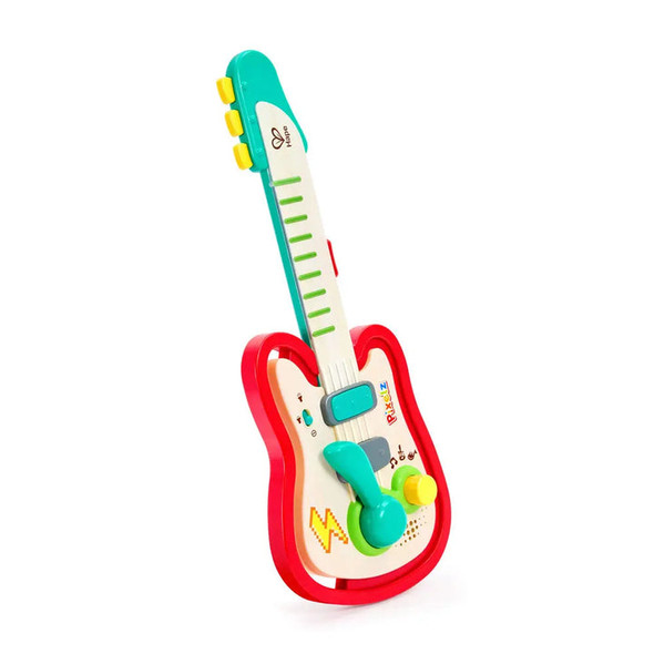 OakridgeStores.com | Hape - Rainbow Rock Guitar (Pixelz) - Interactive Kids Guitar, 3 Sound Modes & Lights for Ages 3+ - E0649 6943478058835