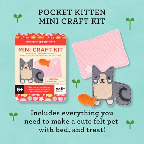 OakridgeStores.com | Chronicle Books - Petit Collage: Mini Craft Kit: Pocket Pet Kitten - Felt Sewing Kit - 37589 9781797237589