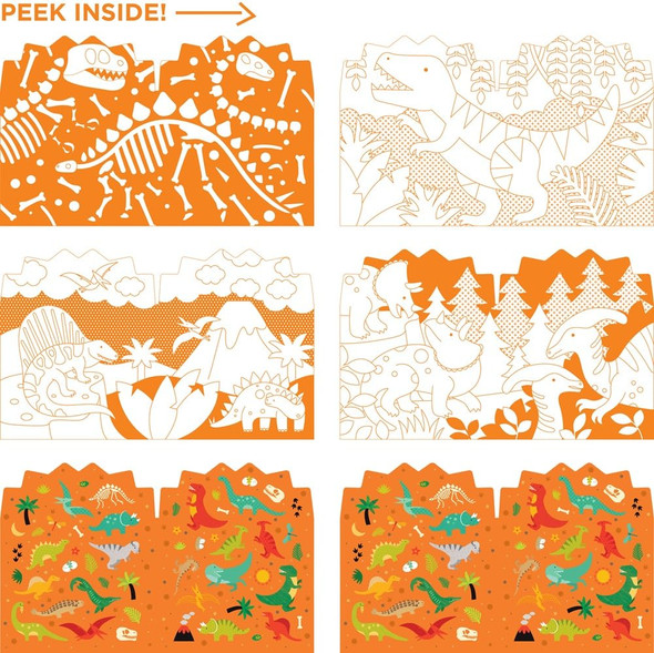 OakridgeStores.com | Chronicle Books - Coloring Book with Stickers Dinosaurs - Coloring Book - 40886 0810073340886