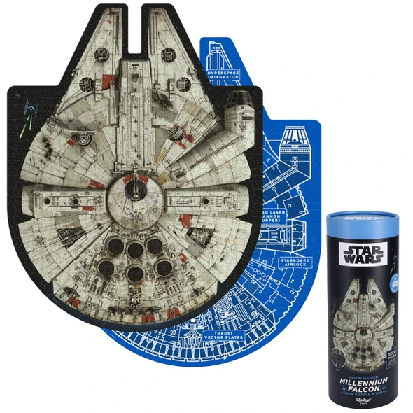 OakridgeStores.com | Ridley's Games - "Star Wars Millennium Falcon Collector" - Double-Sided Puzzle & Trivia - 1000 Piece Puzzle - 46055 9781797246055