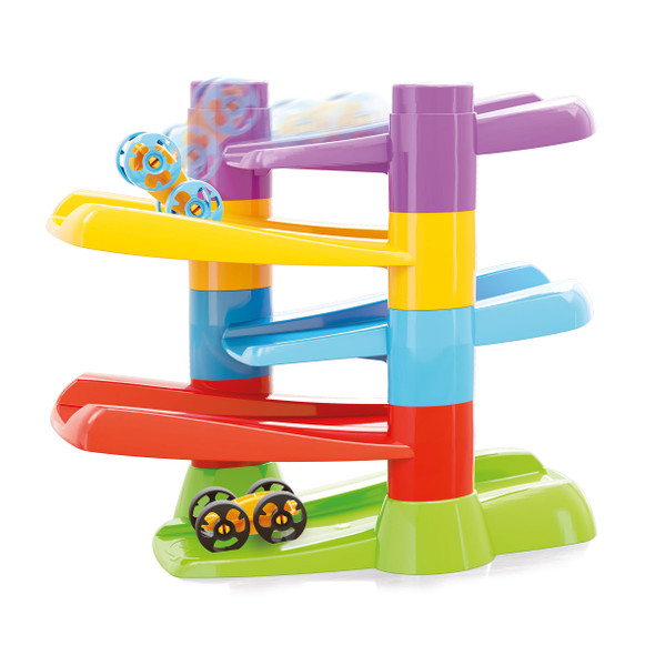 OakridgeStores.com | Quercetti - Flip Car Race Track - Stacking Ramp Toy Playset for Ages 18 months+ - 6496 8007905064962