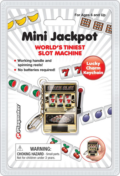 OakridgeStores.com | Master Toys - World's Tiniest Slot Machine - Keychain Novelty Toy w/ Working Handle - 10598 083176105984