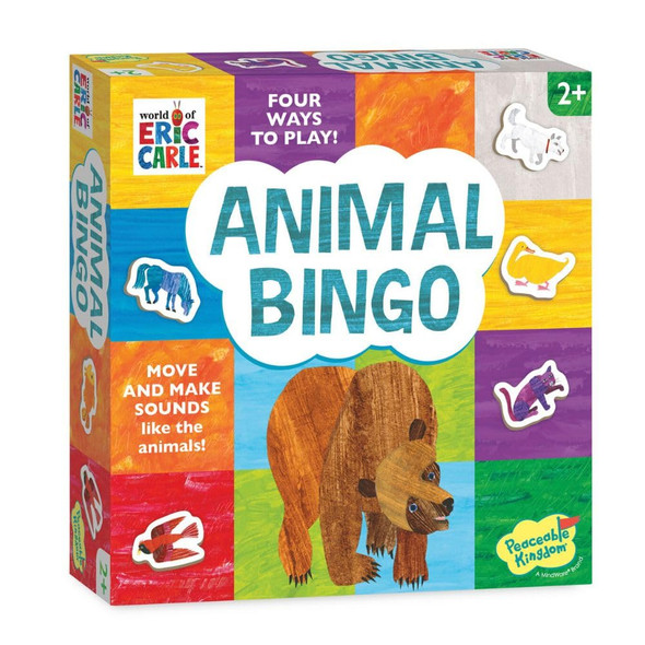 OakridgeStores.com | MindWare - Eric Carle: Animal Bingo - Preschool Board Game w/ Wooden Animals for Ages 2+ - 14473089 197640431964
