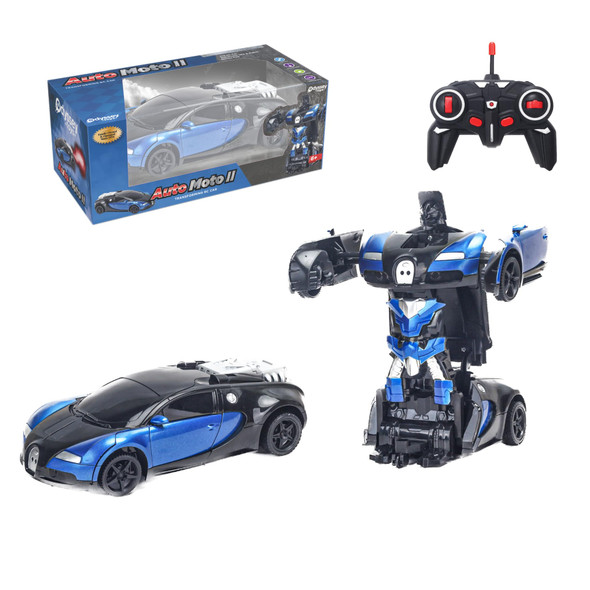 OakridgeStores.com | Odyssey Toys - Auto Moto 2 RC Transforming Robot Car - 1:18 Scale, LED & Fog Effects, Ages 6+ - ODY-1055 850040302202