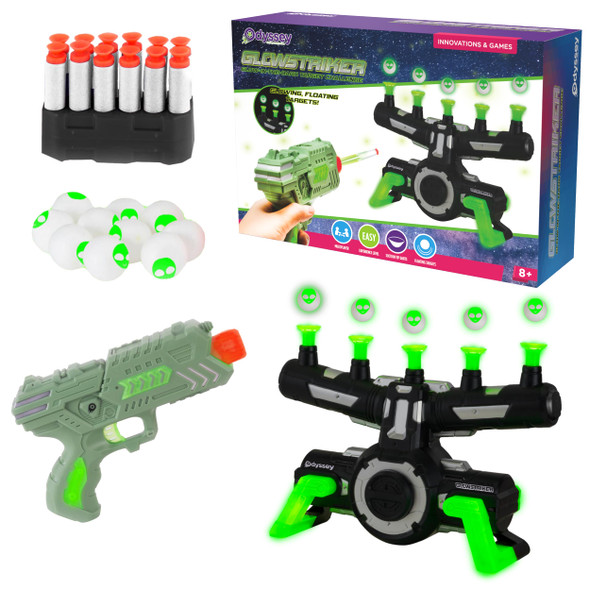 OakridgeStores.com | Odyssey Toys - Glowstriker - Glow-in-the-Dark Hovering Target Shooting Game w/ Dart Blaster for Ages 8+ - ODY-575 857483008074