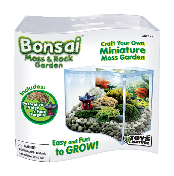OakridgeStores.com | Toys By Nature - Bonsai Moss & Rock Garden - Wave Terrarium Live Moss Kit w/ Mister & Accessories - WTBM-631 810003406316
