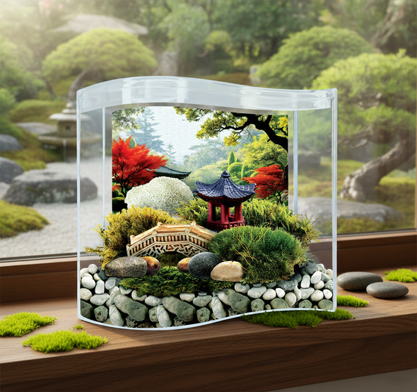 OakridgeStores.com | Toys By Nature - Bonsai Moss & Rock Garden - Wave Terrarium Live Moss Kit w/ Mister & Accessories - WTBM-631 810003406316