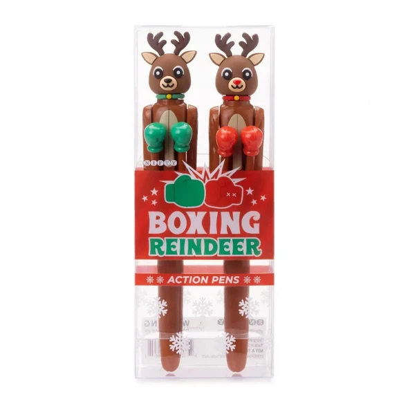 OakridgeStores.com | Snifty - Boxing Reindeer - Holiday Action Pens, Set of 2, Black Ink - SPBRD01 10810161860668