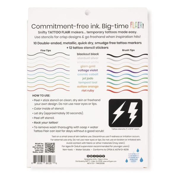 OakridgeStores.com | Snifty - Tattoo Flair Tattoo markers and stencils - Tattoo Markers & Stencils Set - SPBS067 810161861286