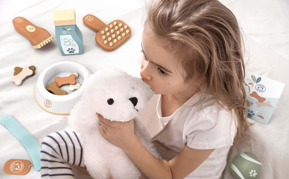 OakridgeStores.com | Speedy Monkey - My Little Dog Suitcase - Plush Dog & Wooden Grooming Role-Play Set - SP3010 850047013262