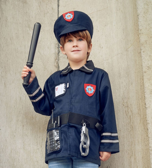 OakridgeStores.com | Speedy Monkey - Policeman Costume Set - Dress-Up Role-Play with Accessories for Ages 4+ - SZ100846 8720143324420