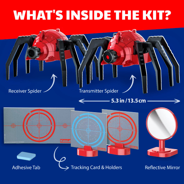OakridgeStores.com | 4M - Spider Spy Motion Detector - Invisible Light Beam Security System w/ Transmitter, Receiver & LED Alarm - T4M-03473 4893156034731