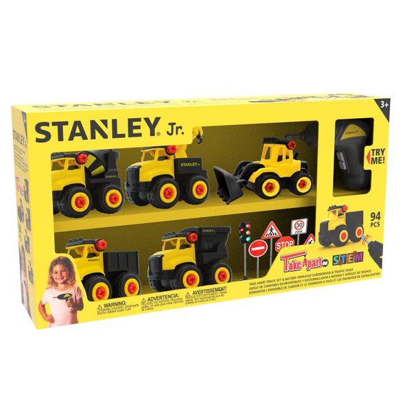 OakridgeStores.com | Toysmith - Stanley Jr. Take Apart Dot Set - 5-pc Build Kit w/ Battery Screwdriver, STEM Ages 3+ - 20555 810093982035